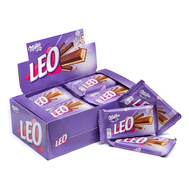 Milka Leo Barritas de Galleta Barquillo con Relleno de Crema y Chocolate con Leche 32 x 333g
