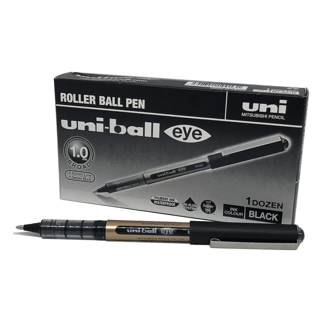 Bolígrafo Uniball UB150 Eye Broad 10mm Negro - Caja 12 uds