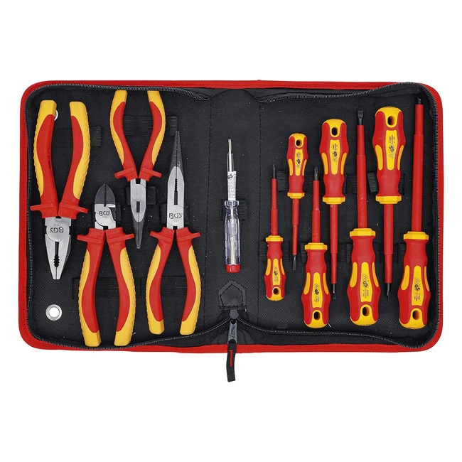 Ensemble de pinces et tournevis d'électricien VDE 12 pièces BGS 7140