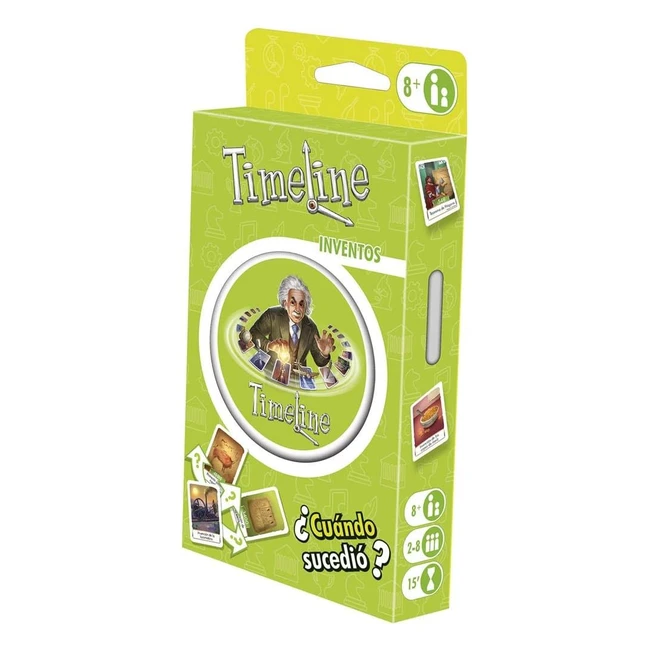 Jeu de Cartes Zygomatic Timeline Inventions en Espagnol - Réf. XYZ - Découvrez les 55 lettres