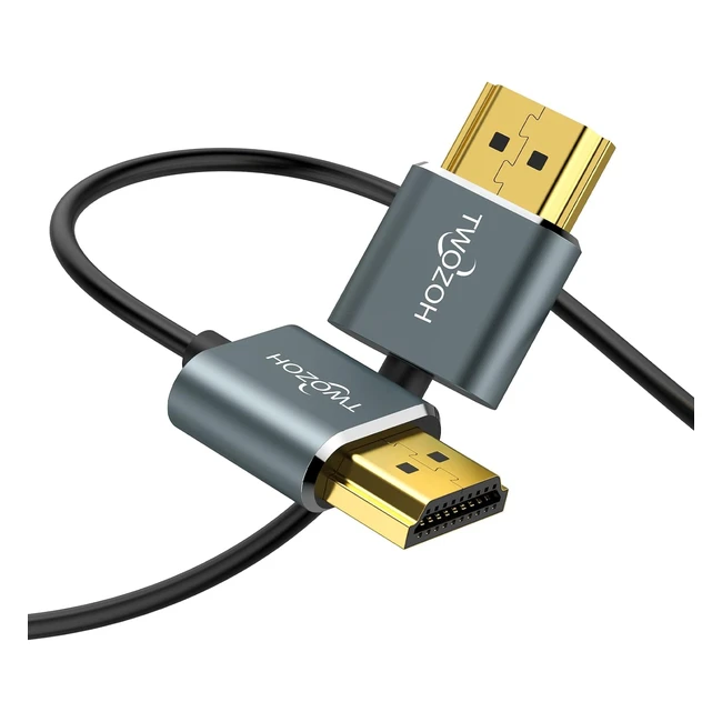 Twozoh ultradnnes HDMI zu HDMI Kabel 05m - Hyper Slim HDMI 20 Kabel