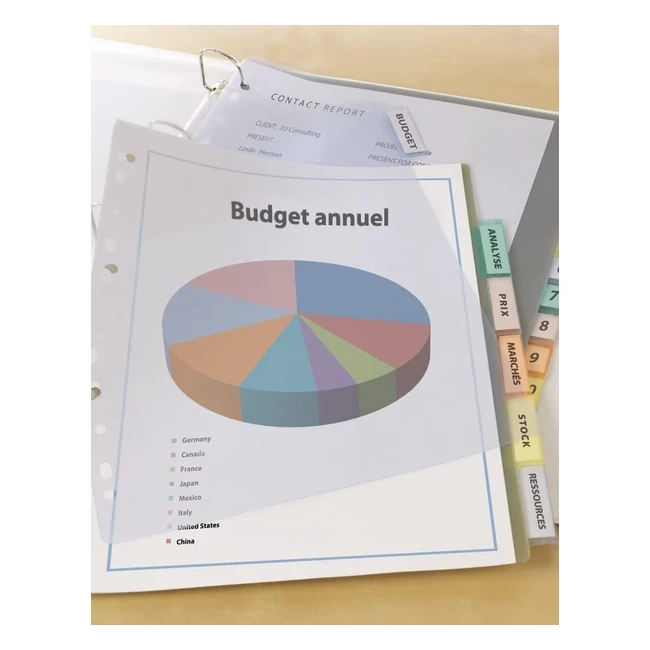 Conjunto de divisores de polipropileno transparentes Avery 604004011 A4