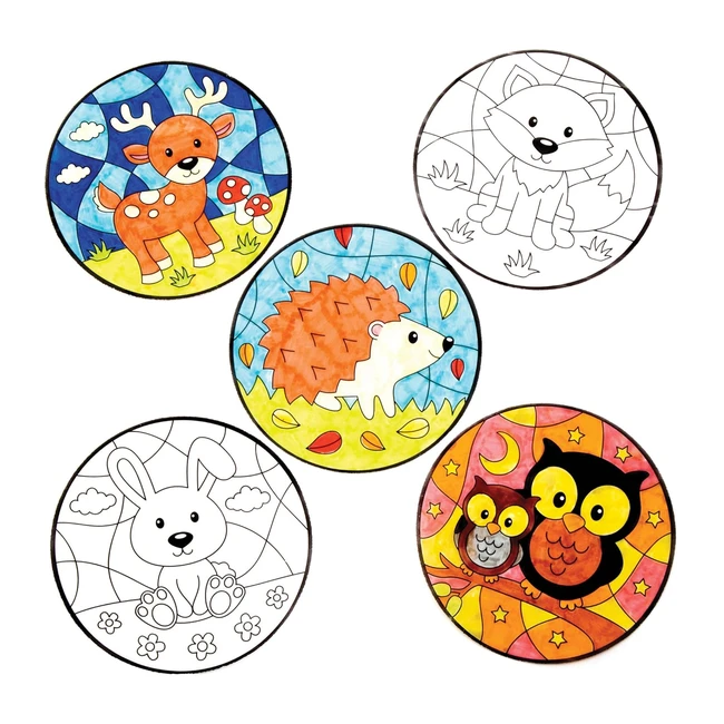 Decorazioni finestra Baker Ross animali del bosco per bambini AW869