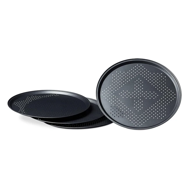 Conjunto de bandejas para pizzas de hierro fundido 32x32x13 cm - ¡Hornea varias pizzas al mismo tiempo!