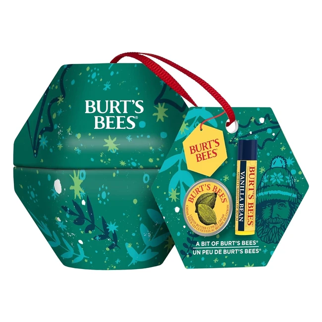 Burts Bees Lip and Hand Gift Set - Vanilla Lip Balm and Cuticle Cream - Christma