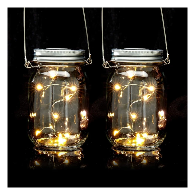 Lampes solaires en verre lot de 2 - 8 LED chacune - Éclairage de jardin transparent