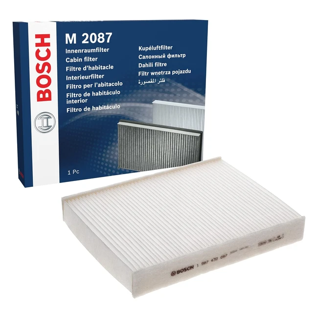 Filtro de Habitáculo Bosch M2087 - Protección contra Polen y Partículas Finas