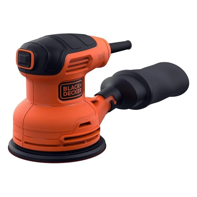 Ponceuse Excentrique Black+Decker BEW210QS - 230W - 125mm - Sac de Collecte - Livré avec 1 Abrasif