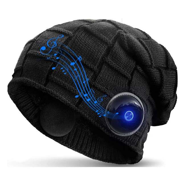Bonnet Bluetooth Seenlast avec écouteurs sans fil - Haut-parleurs stéréo HD et microphone - Idéal pour le sport, le ski et la marche