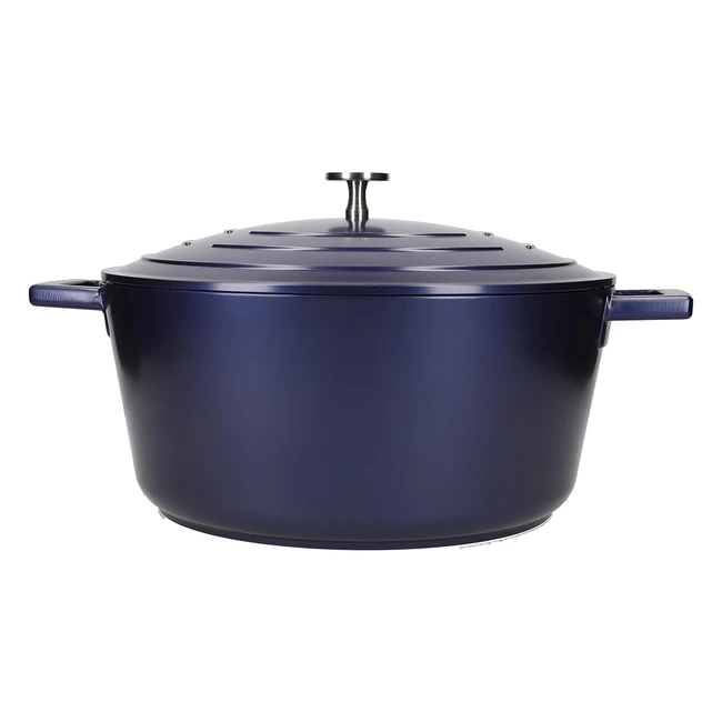 Masterclass Grande Casserole Aluminium Coulée Ultra Légère 5L 28cm Bleu Métallique
