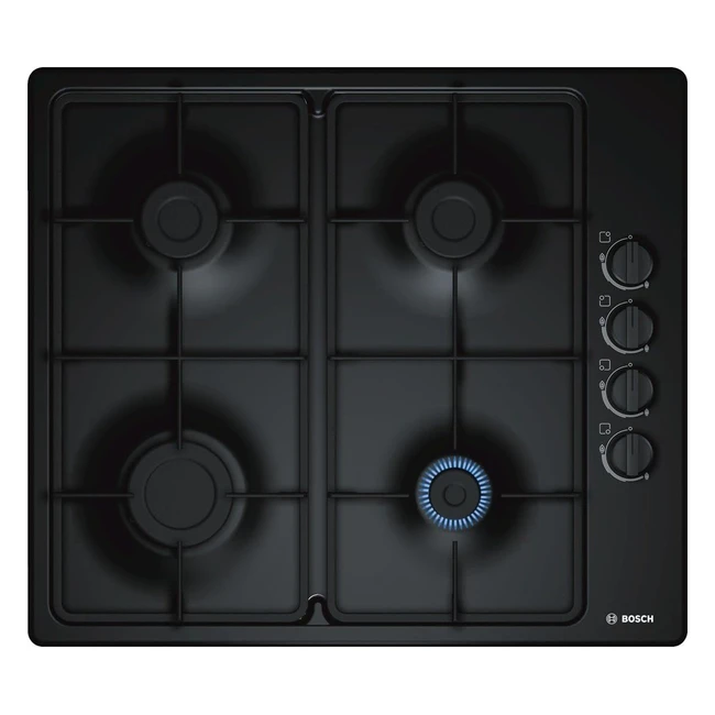 Bosch PBP6B6B60 Gas Hob 60cm Black - Serie 2 Built-In