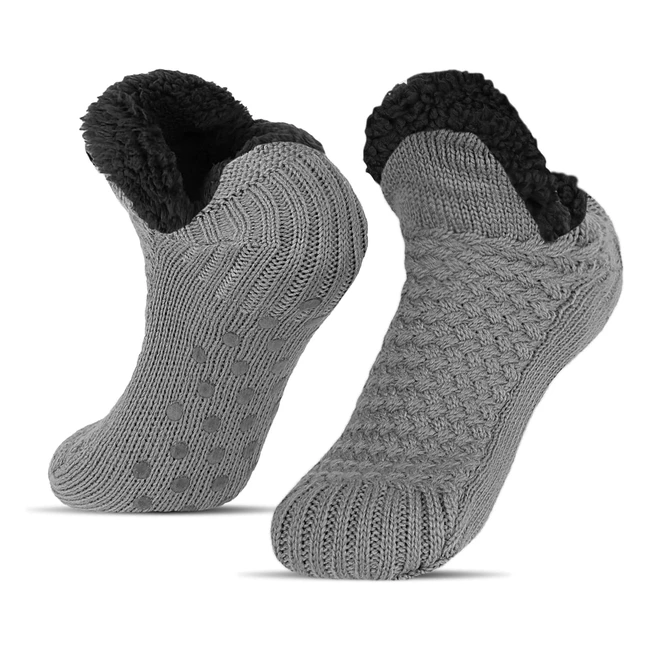 Chaussons Chaussettes Femme Homme - Chaudes et Antidérapantes - Hiver 2022