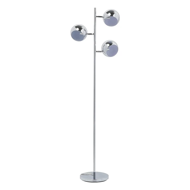 Lampada da Terra Kare Design Calotta Argento 151x26x40cm Cromata - Spedizione Veloce