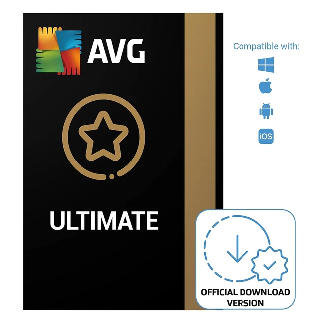 Ultimate Antivirus Package with AVG Secure VPN and TuneUp | Speed Up Your PC | 10 Devices | 1 Year