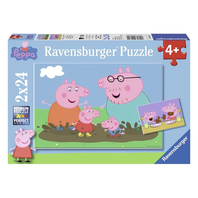 Ravensburger Puzzle Enfant 2x24 p La Vie de Famille Peppa Pig - DS 4 ans