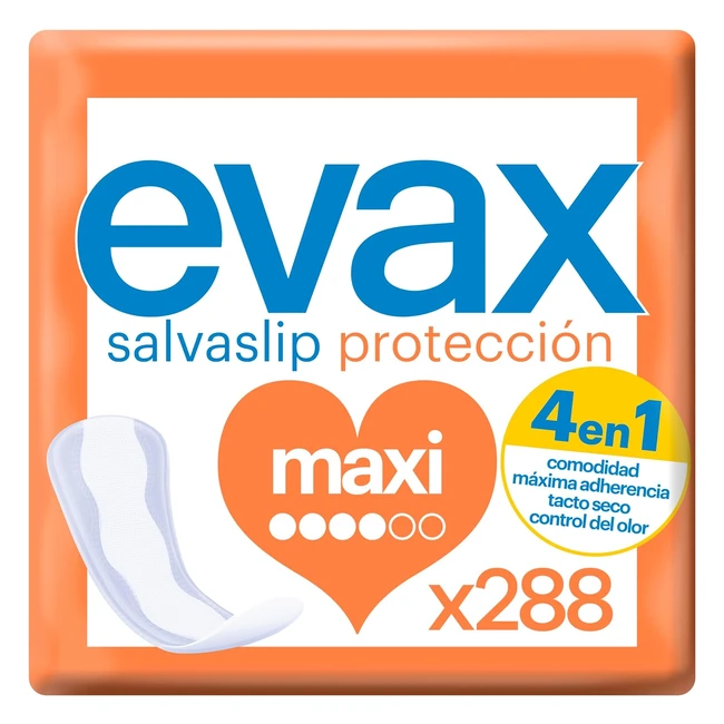 Evax Salvaslip Maxi 288 unidades - ¡Siéntete fresca y limpia todo el día! Formato ahorro