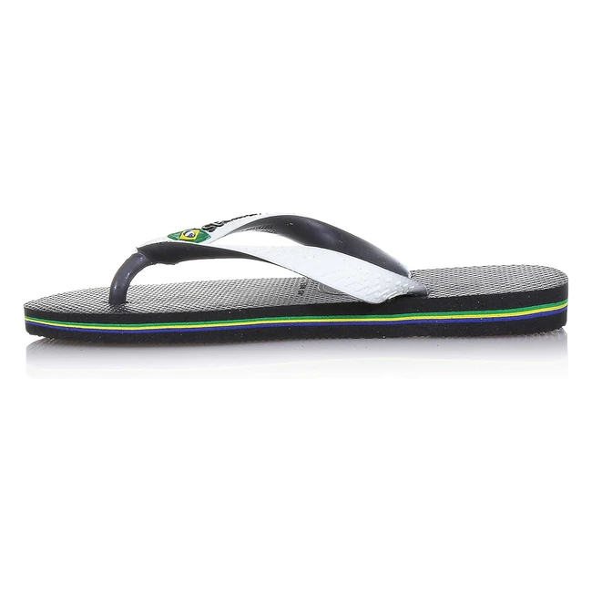Havaianas Brasil Mix Infradito Unisex Adulto - Black/White - Taglia 33-34 EU - Spedizione Gratuita