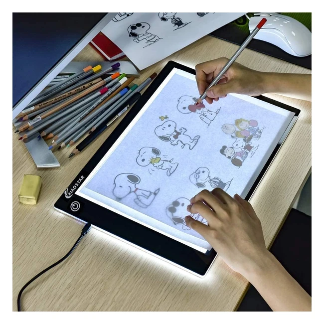 Xiaostar Light Box A4 Tracing Board - Adjustable Brightness Artists Animation S