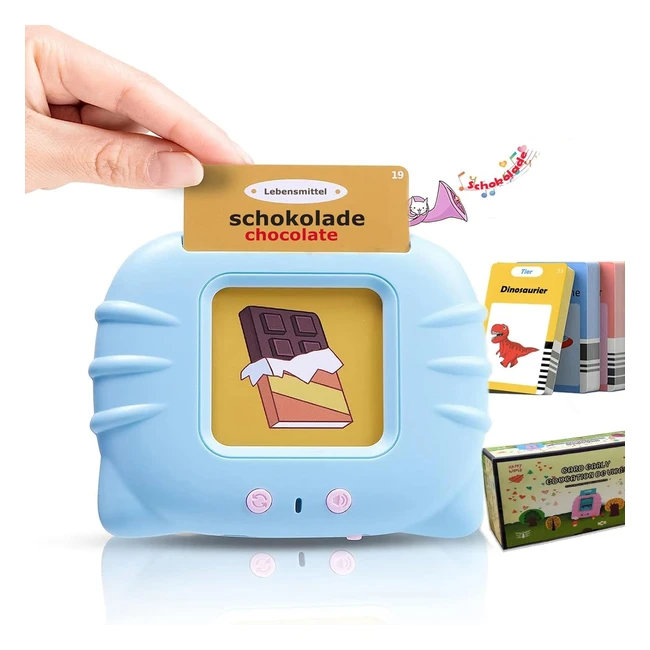 Tarjetas Flash Parlantes Alemanas Felly - Juguetes Educativos para Niños 1-5 Años - 112 Hojas, 224 Palabras