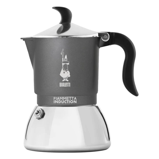 Cafetire Bialetti Fiammetta Induction 4 tasses - Design lgant - Gris