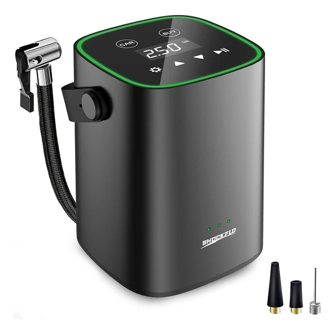 Compressore Aria Portatile Shockflo 150psi - Ricaricabile 4500mAh - Schermo LCD - Auto Moto