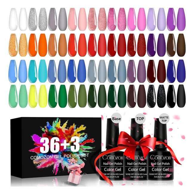 39 pz smalto semipermanente unghie 2023 con base coat e glossy matt top coat