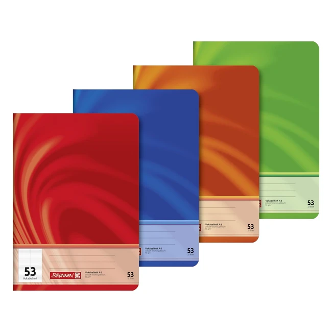 Carnet de Vocabulaire Brunnen A6 - 32 Pages - Lignes et Séparation - Réf. 104647502