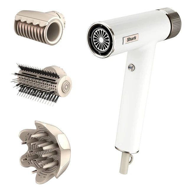 Shark Speedstyle Hair Dryer - Ultra Fast Drying, Smooths Flyaways, No Heat Damage - Curly & Coily Hair - HD332UK