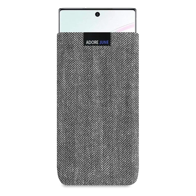 Housse Adore June Business pour Samsung Galaxy Note 10 Plus Pro - Effet Gris/Noir