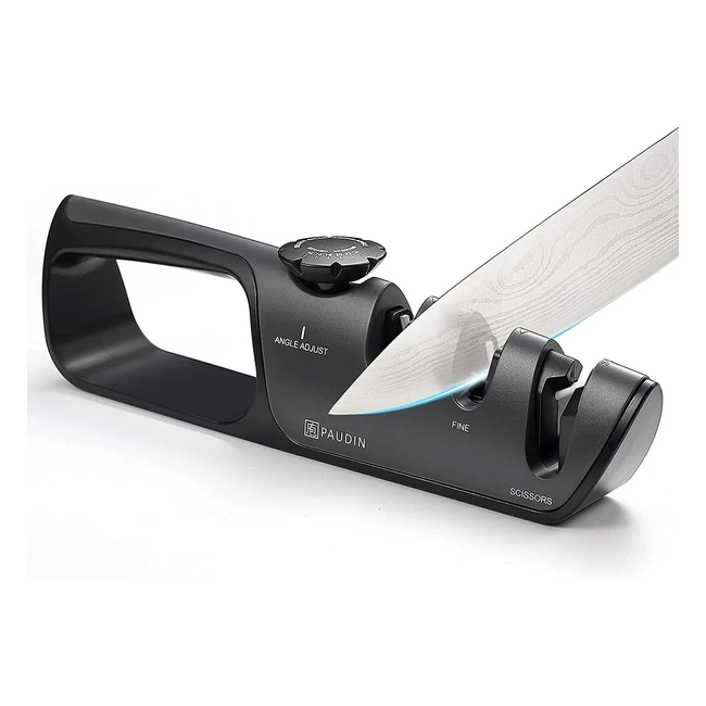 Aiguiseur couteaux professionnel 3 niveaux - Angle réglable - Affûteur manuel - Accessoires cuisine