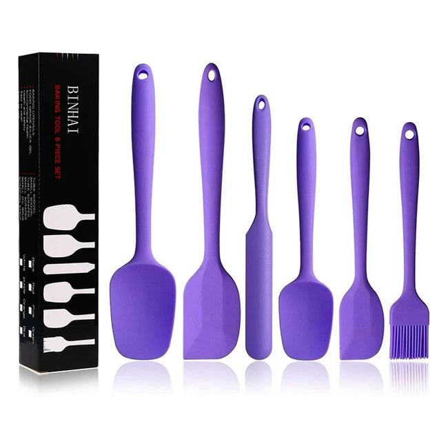 Set spatole in silicone Binhai 6 pezzi antiaderenti con anima in acciaio inossidabile