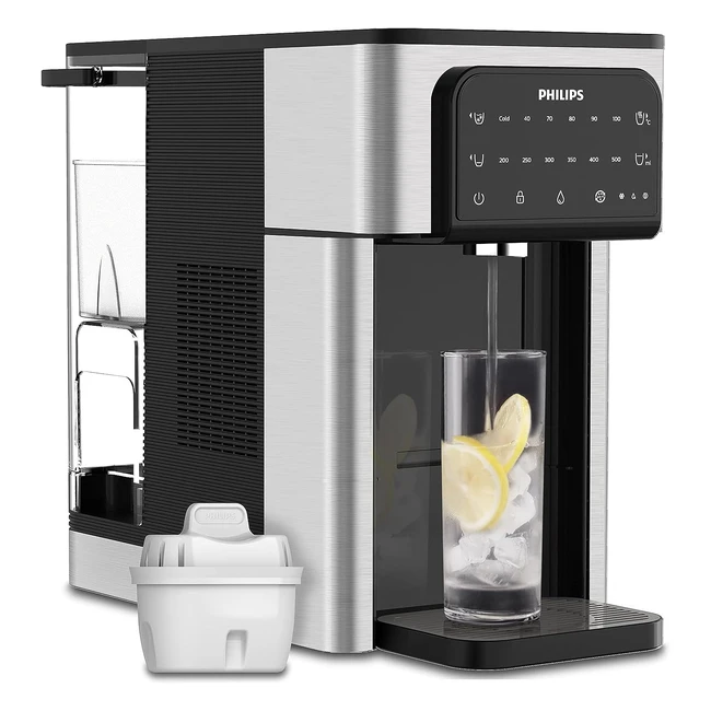 Dispensador de agua Philips todo en uno, filtro de agua caliente y fría, 28 litros, 6 ajustes de temperatura