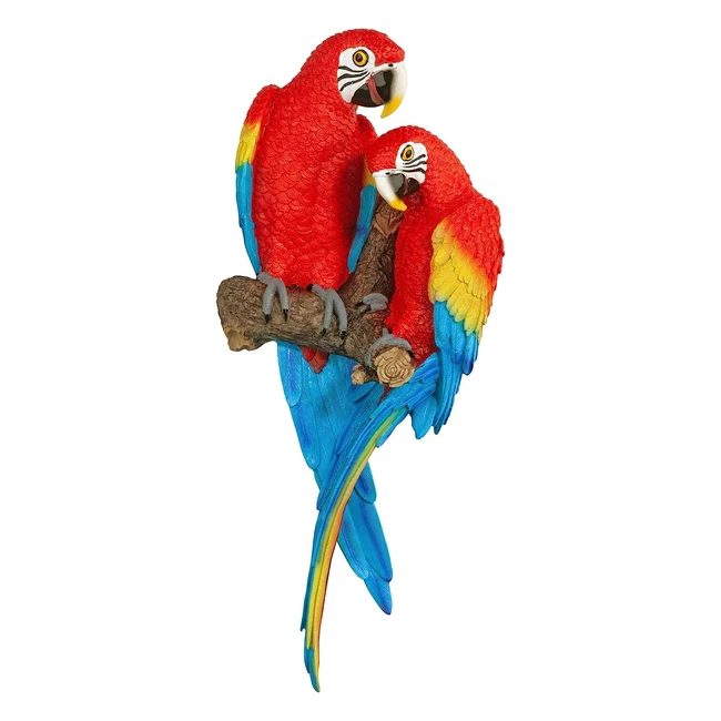 Escultura de Pared Guacamayos Escarlatas Tropicales - Design Toscano QL11295
