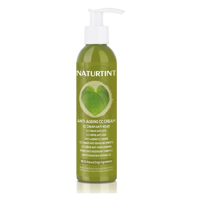 Naturtint CC Cream Antiage - Maschera per Capelli Senza Risciacquo - Riparazione, Idratazione, Forza e Volume - 96 Ingredienti Naturali - Metodo Curly - 200 ml