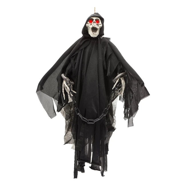 Esqueleto Fantasma Animado Prextex con Ojos Rojos - Decoracin Halloween