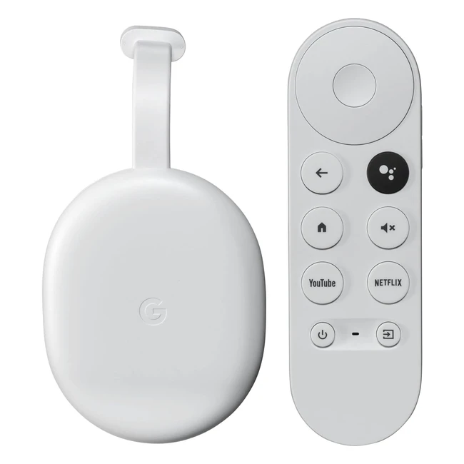 Chromecast mit Google TV HD Snow - Streamen Sie Unterhaltung mit Spracherkennung auf Ihren Fernseher - Filme und TV-Sendungen ansehen