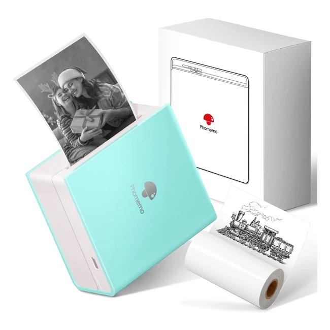 Phomemo M02 - Imprimante photo Bluetooth mini, compatible avec iOS et Android - Portable et pratique