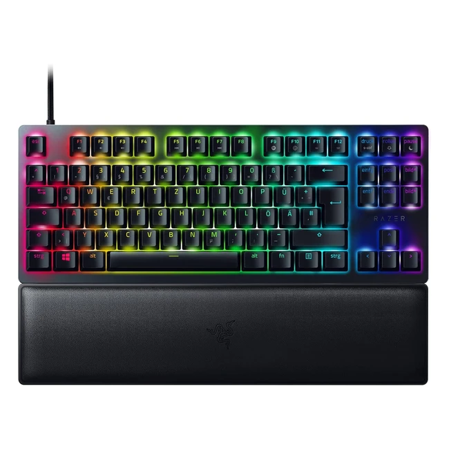 Razer Huntsman V2 TKL Gaming Tastatur QWERTZ DE Layout lila Schalter Hyperpol