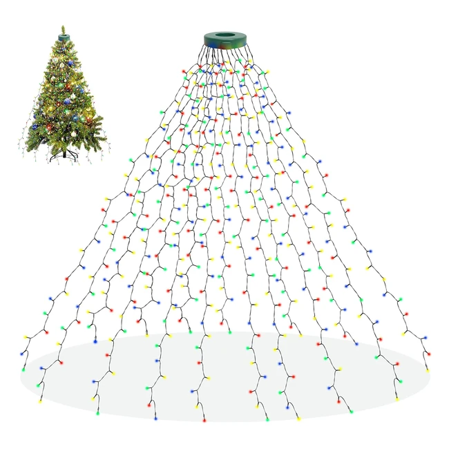 Guirlande lumineuse de Noël 400LED 2m - Aneeway - Fonction mémoire - 8 modes - Étanche