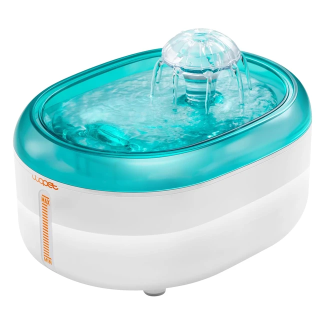 Fontanella Wopet W300 per Gatti con Filtraggio Vero 2L - Dispenser Acqua Automatico Ultra Silenzioso