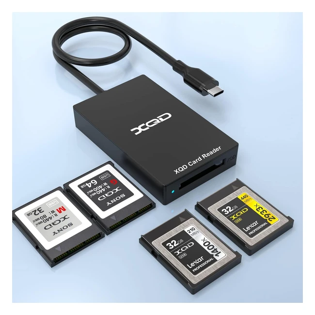 Lector Tarjetas USB-C XQD - Compatible con Sony GM Series - Transferencia de Datos de Alta Velocidad - Diseño Liviano