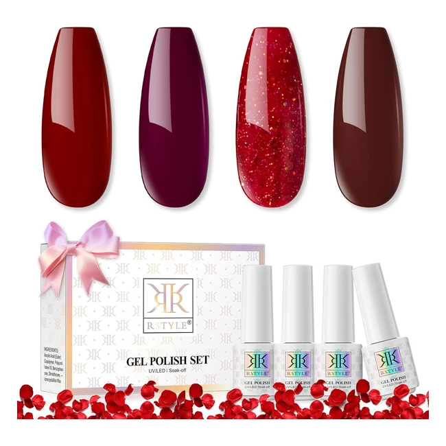 Smalto Semipermanente Rosso Luccichio Rstyle - Set Starter 4 Colori