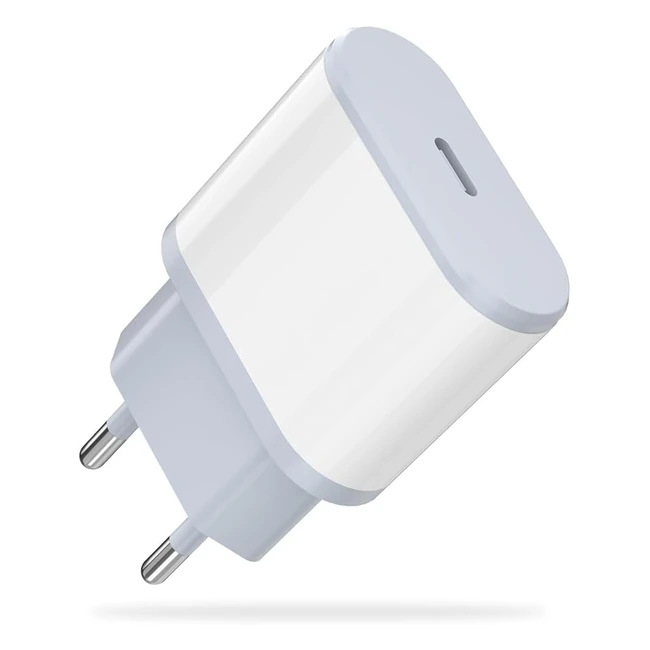 Cargador iPhone USB C 20W Apple 14 13 12 Pro Max XR SE 2022 Adaptador Carga Rápida