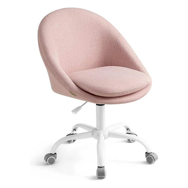Chaise de bureau pivotante Songmics OBG020P01 - Confort et style - Réglable en hauteur - Rose