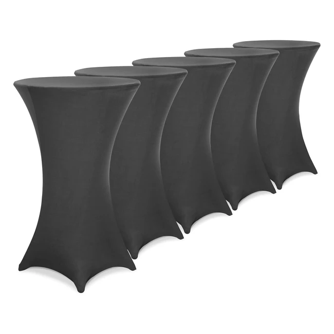 Deuba Bistrotischbezge Stretch Bar Tischbezge  60-80 cm 5er Pack grau