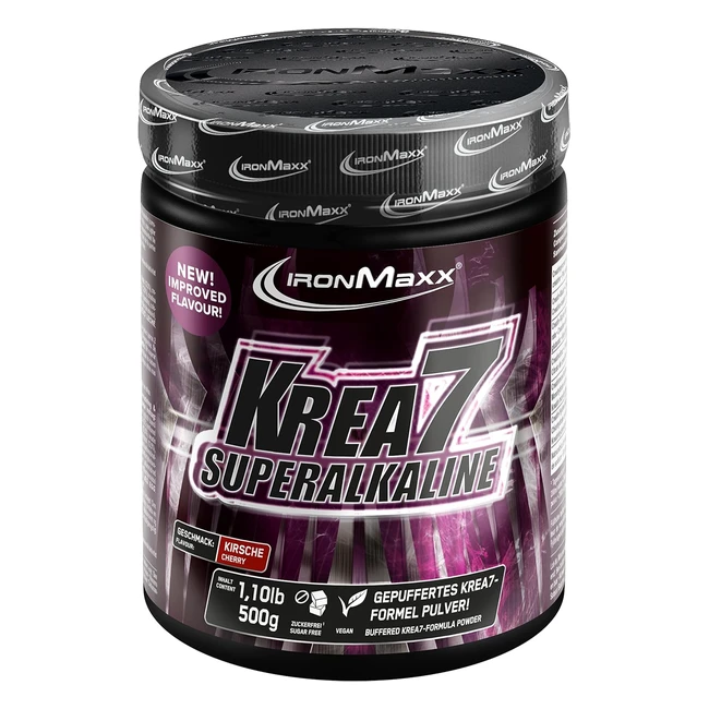 Ironmaxx Krea7 Superalkaline Kreatin Pulver 500g Dose - Hochdosierte 7-Komponentenformel