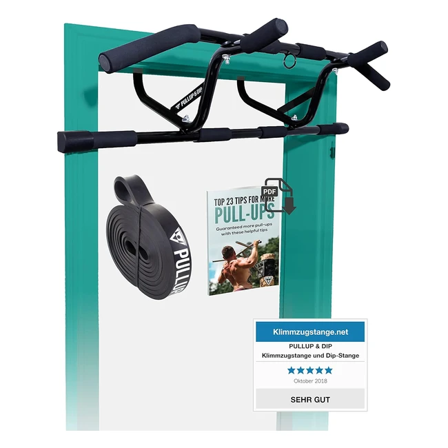 Professionelle Pullup & Dip Klimmzugstange für Türrahmen - Sicher & Einfach zu montieren