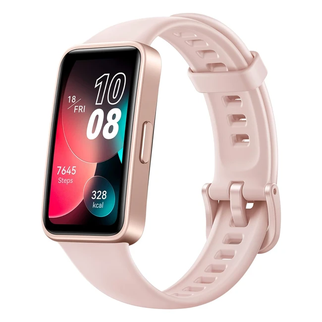 Huawei Band 8 Smartwatch - Ultraflaches Design, Schlaftracking, 2 Wochen Akkulaufzeit - Gesundheits- und Fitnesstracker - Kompatibel mit Android & iOS - Deutsche Version - Sakura Pink