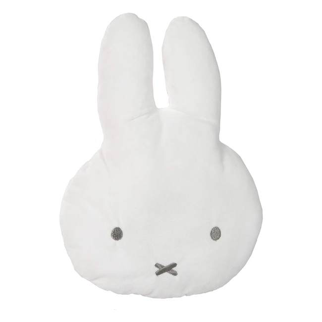 Cojín Redondo Conejito Miffy para Habitación Infantil - Cojín de Peluche Suave Blanco