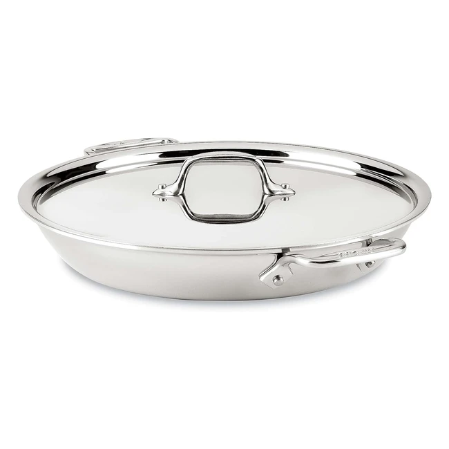 All-Clad D3 Stainless 3 Qt Universal Pan - Versatile Saute and Roasting Pan